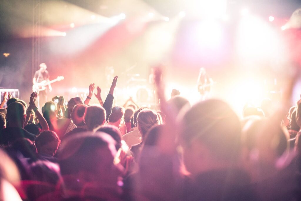 Festival Hands Up People Partying Free Photo