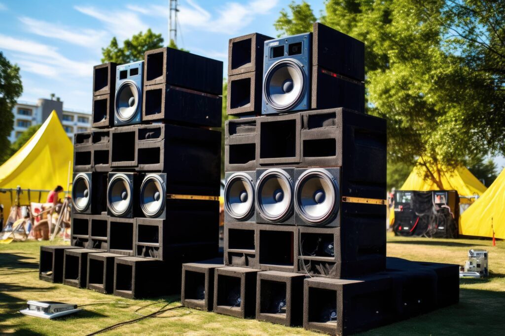 Festival Speakers Techno Sound System Stock Free