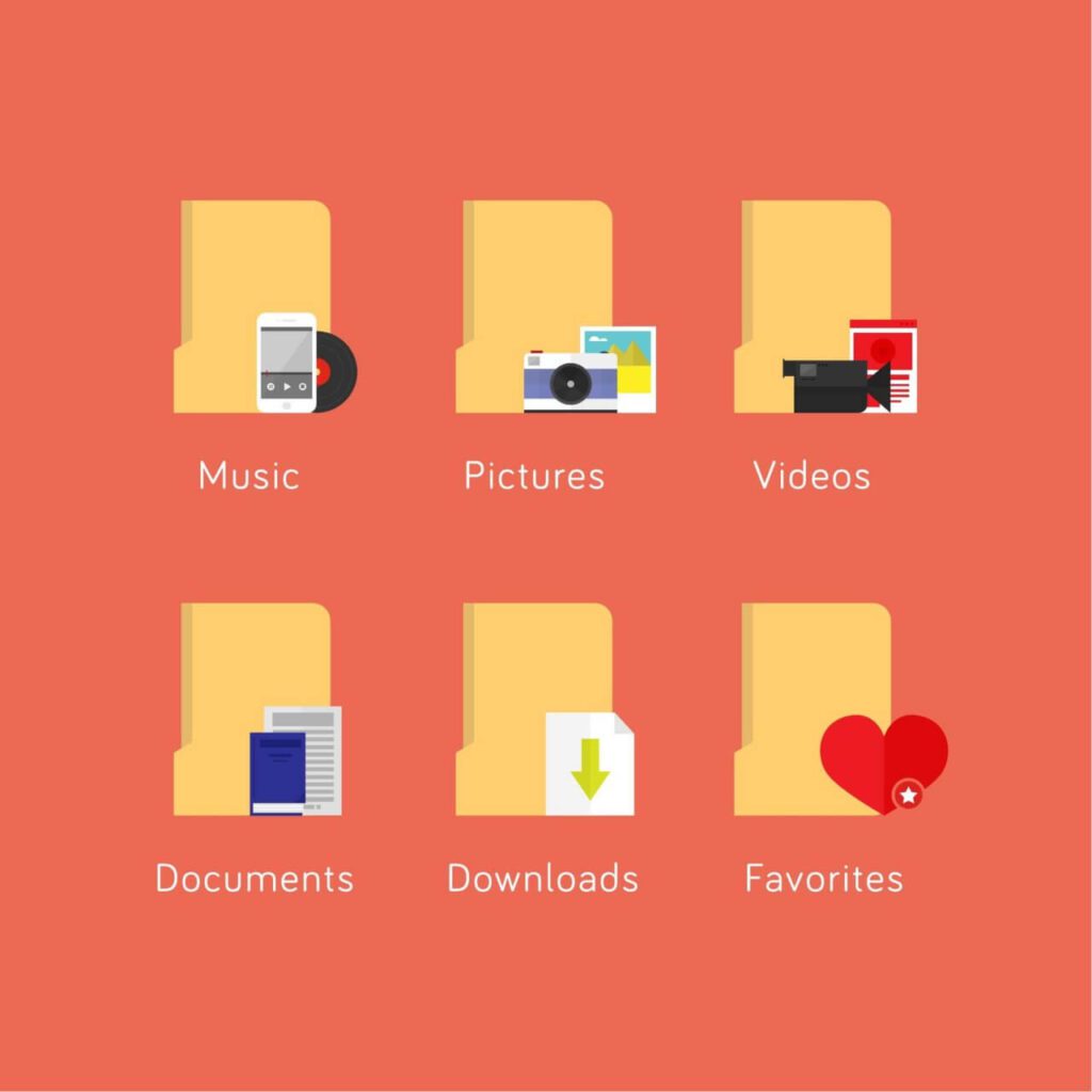 Media file folder icons