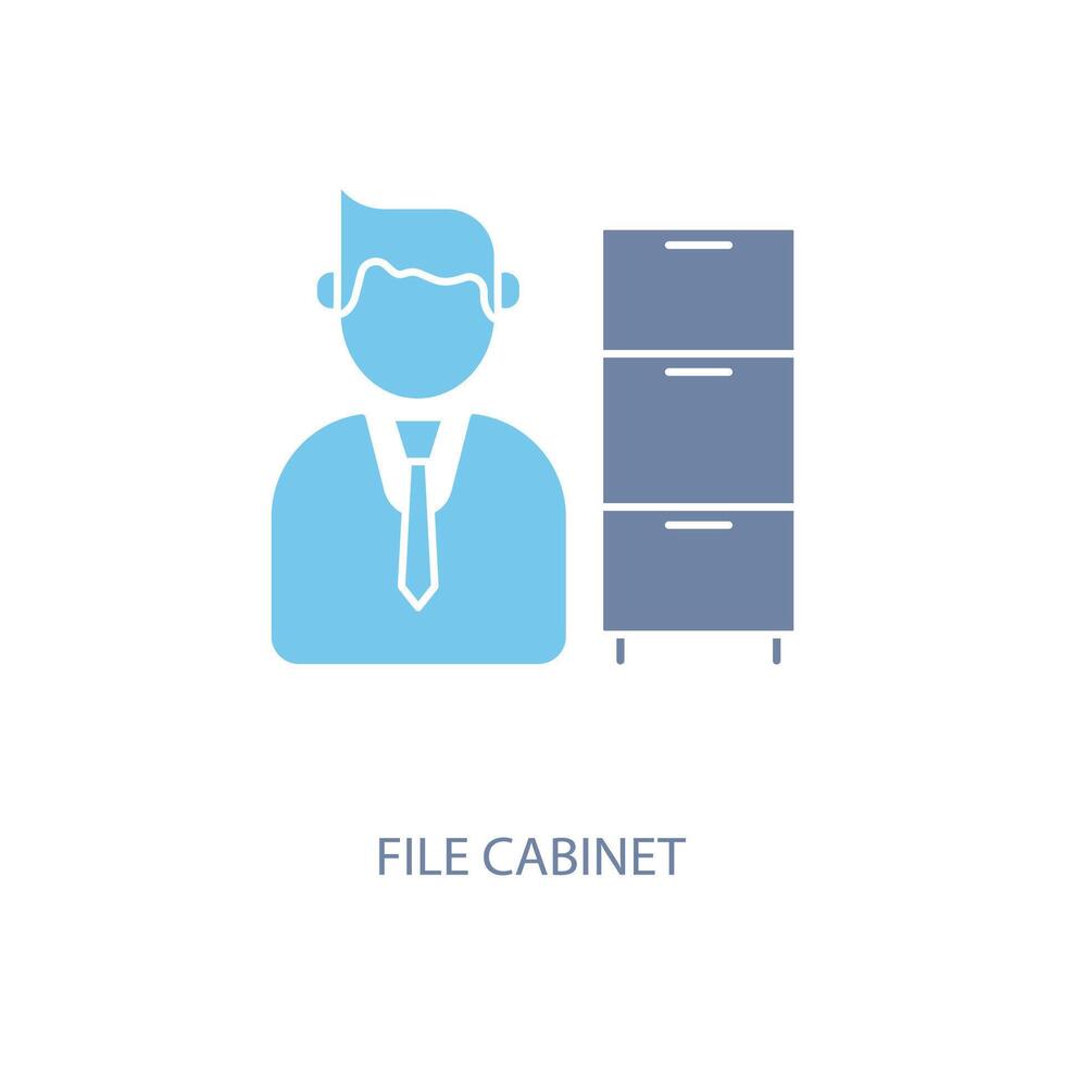 file cabinet concept line icon. Simple element illustration. file cabinet concept outline symbol design. Stock Free