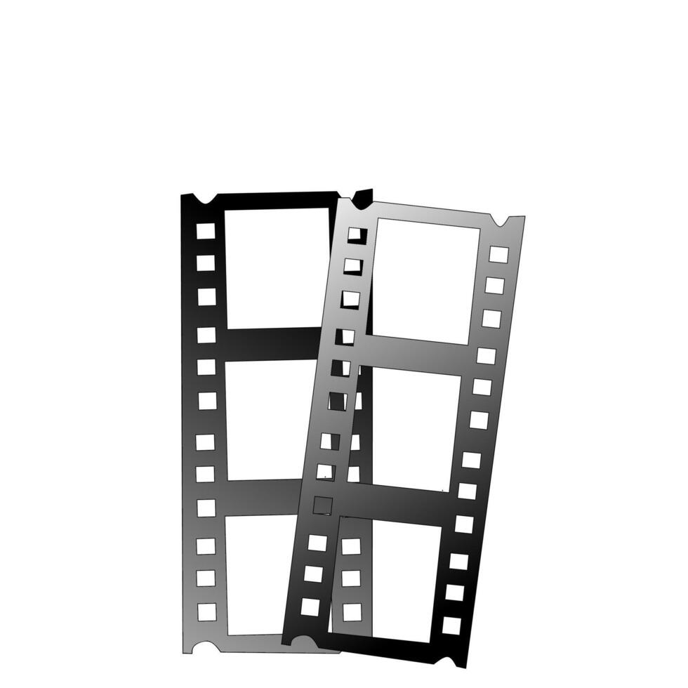 Film icon black white Stock Free