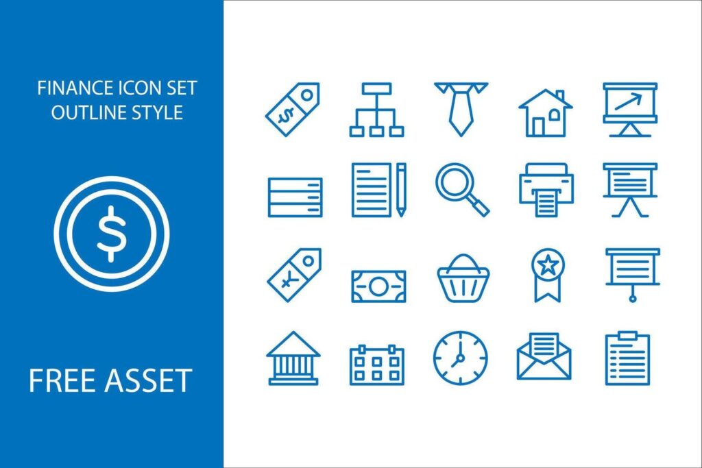 finance icon set design collection Stock Free