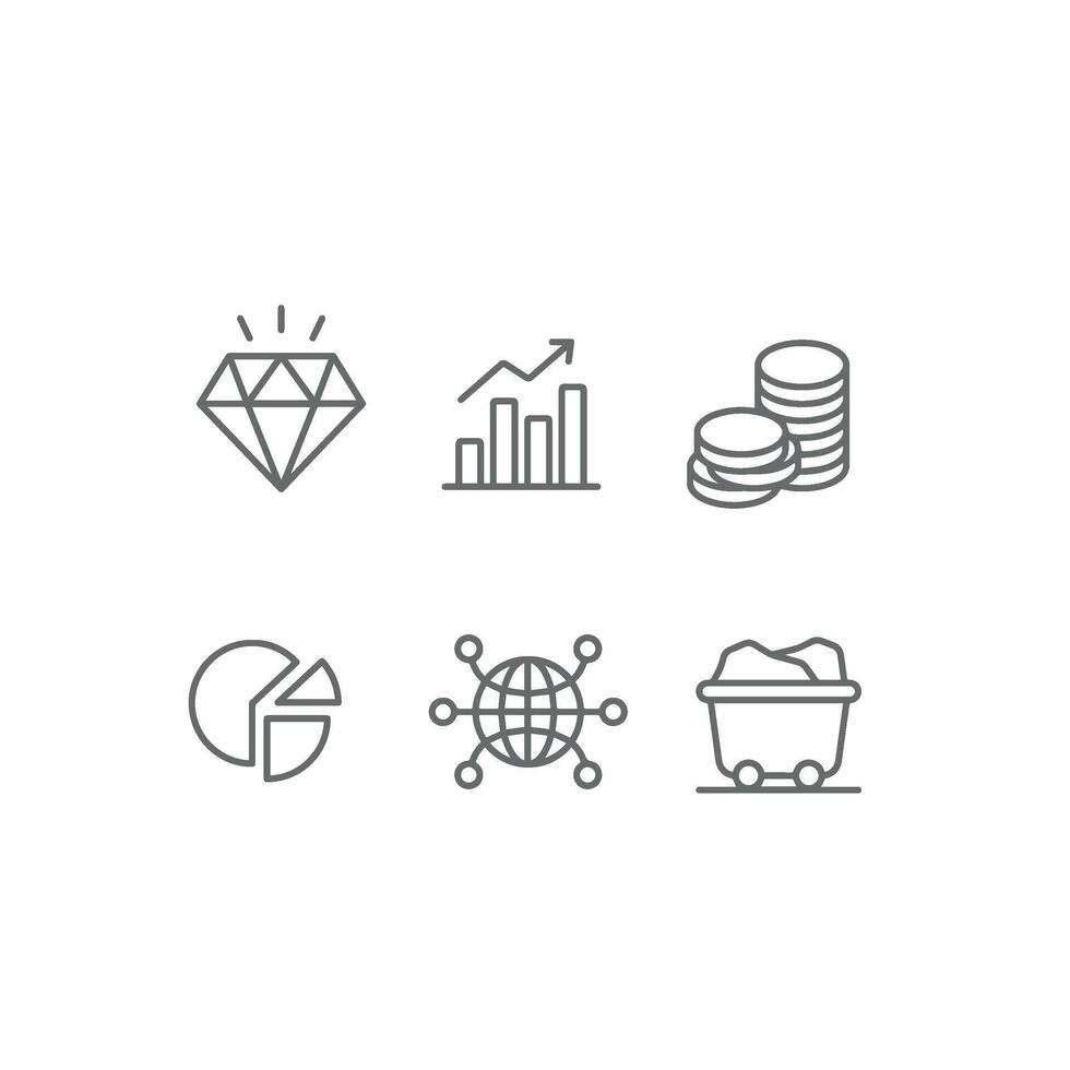 finance line icon set , investment icon Stock Free