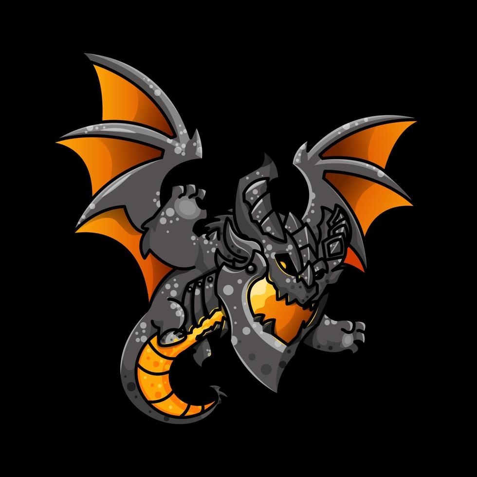 fire dragon for icon logo Stock Free