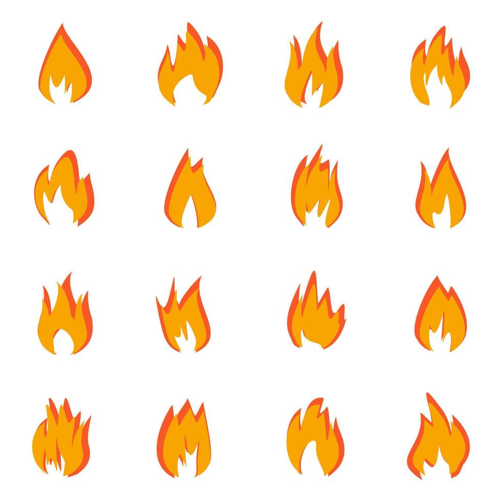 Fire icons illustration. symbol flame vector Stock Free and Free SVG