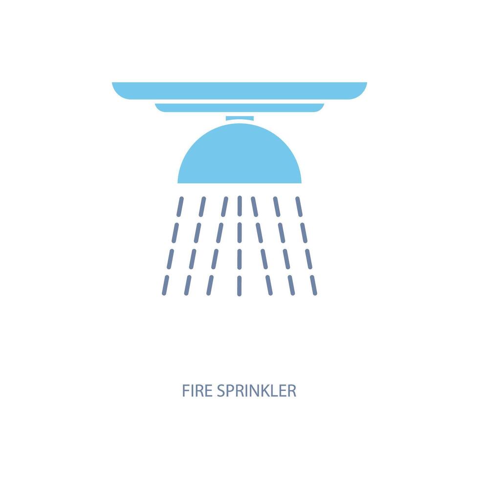 fire sprinkler concept line icon. Simple element illustration. fire sprinkler concept outline symbol design. Stock Free