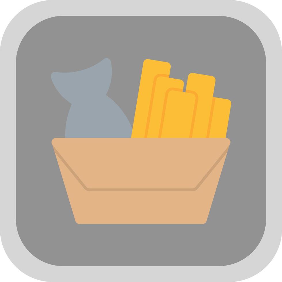 Fish And Chips Vector Icon Design Stock Free