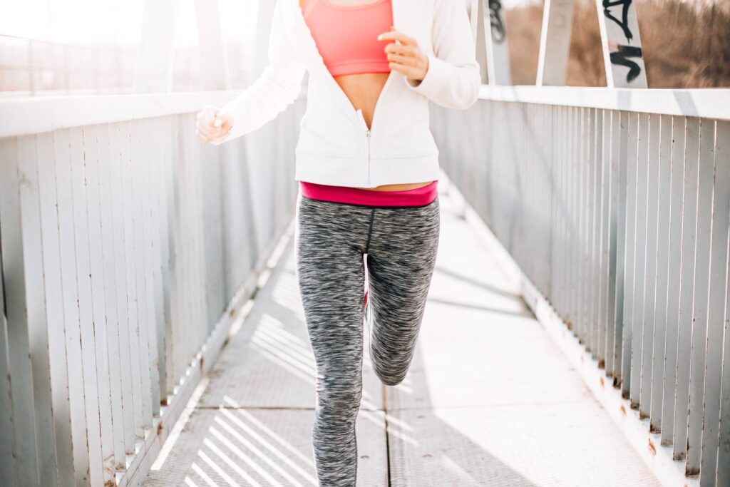 Fitness Girl Jogging Morning Run Free Photo