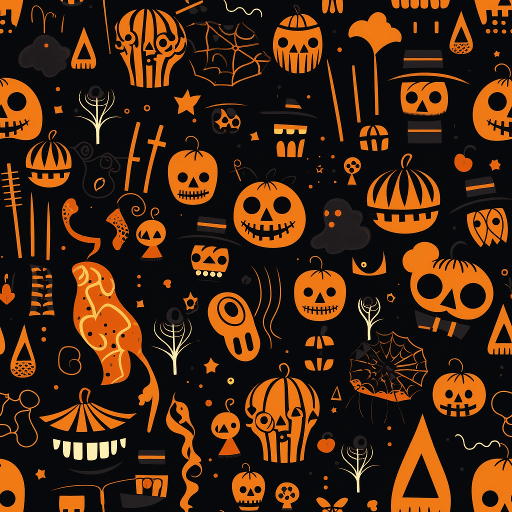 Flat Halloween Seamless Texture Stock Free