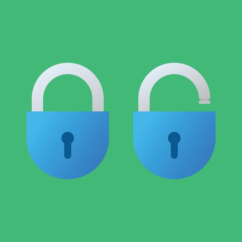 flat padlock icon Stock Free