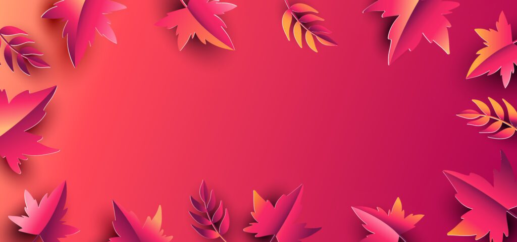 Floral autumn background with paper leaves. Design for fall season sale banner, poster or thanksgiving day greeting card, festival invitation Free Vector