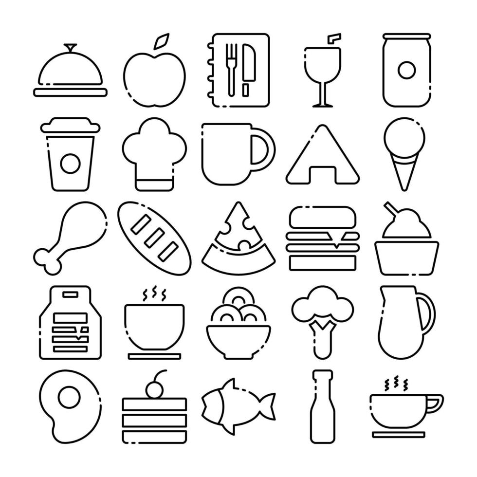 food outline set vector Stock Free