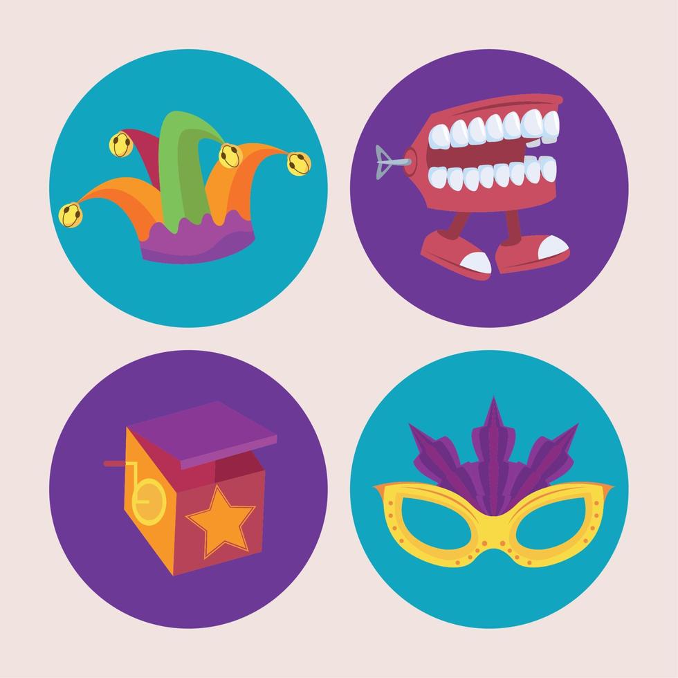 fools day four icons Stock Free