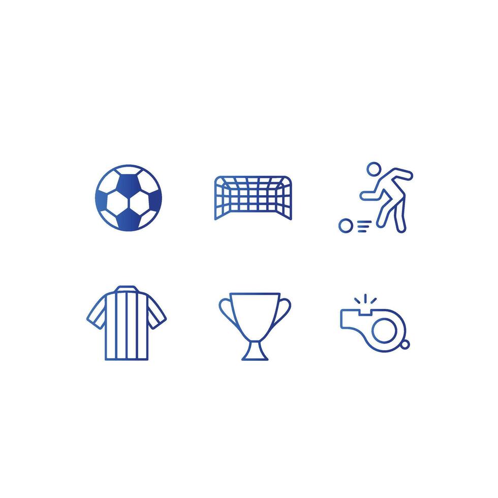 football icon set , soccer icon Stock Free