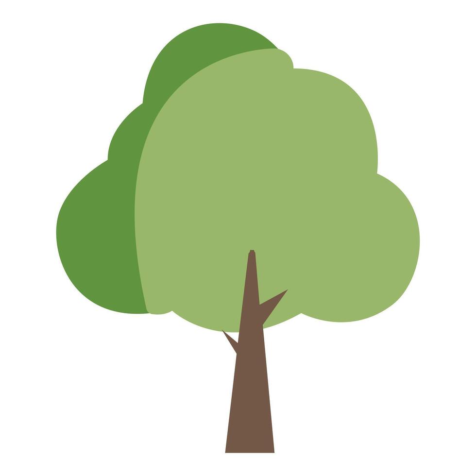 forest trees nature icon in flat style, Green tree icon. Stock Free