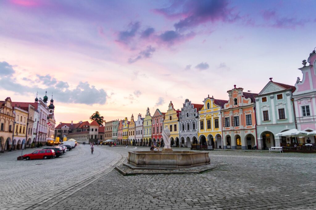 Fountain in Czech City Telč Free Photo