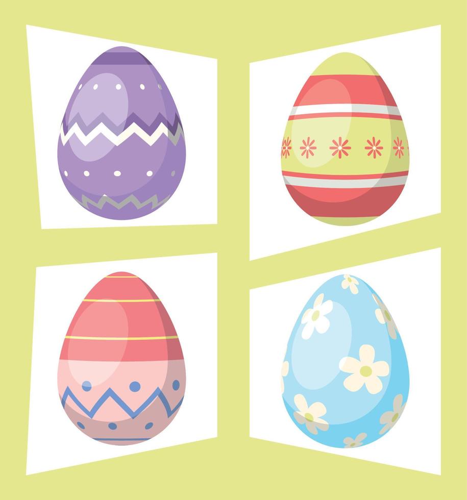 four easter season icons Stock Free