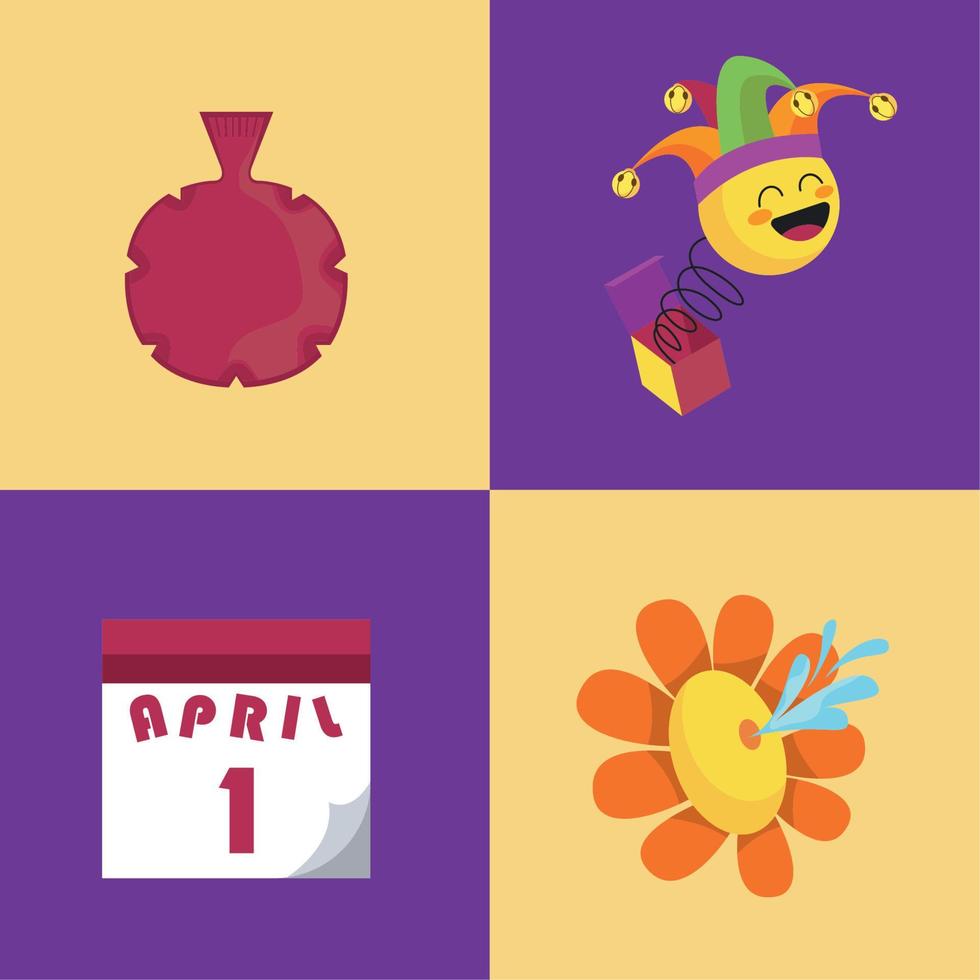 four fools day icons Stock Free