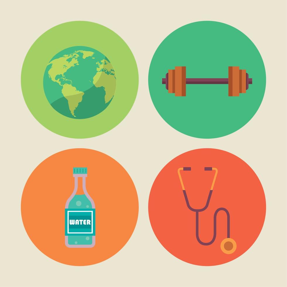 four health day icons Stock Free