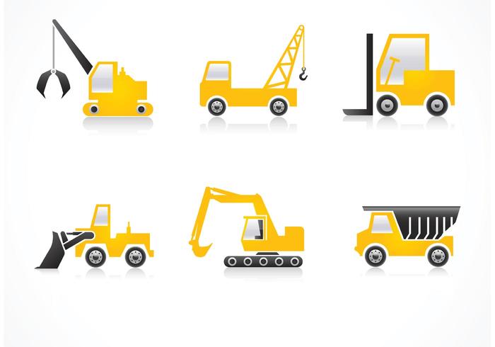 Free Construction Vehicles Vector Icons Stock Free and Free SVG