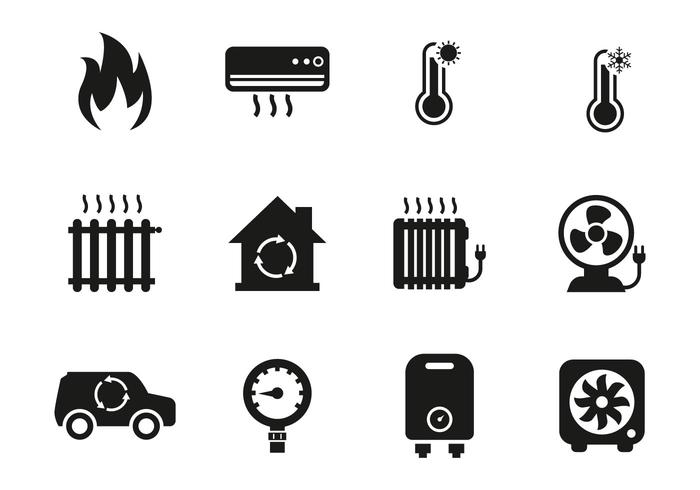 Free Heating and Cooling Icons Vector Stock Free and Free SVG