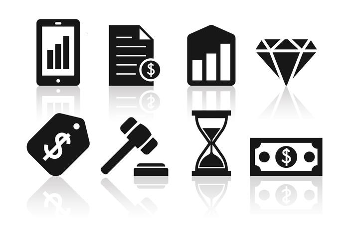 Free Minimalist Business and Finance Icon Set Stock Free