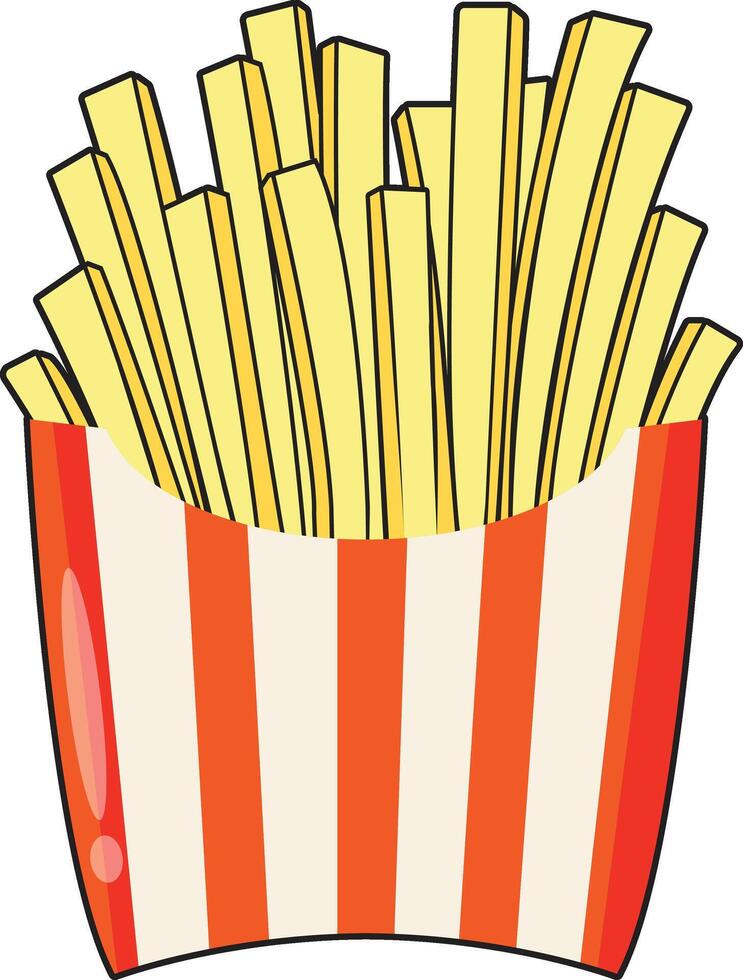 french fries logo design clipart with chips icon Stock Free