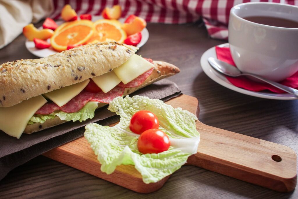 Fresh Baguette Breakfast Free Photo