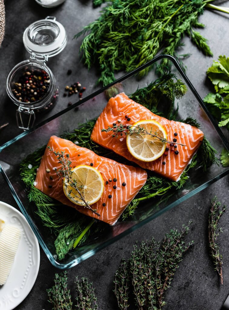 Fresh Salmon Fillets Free Photo