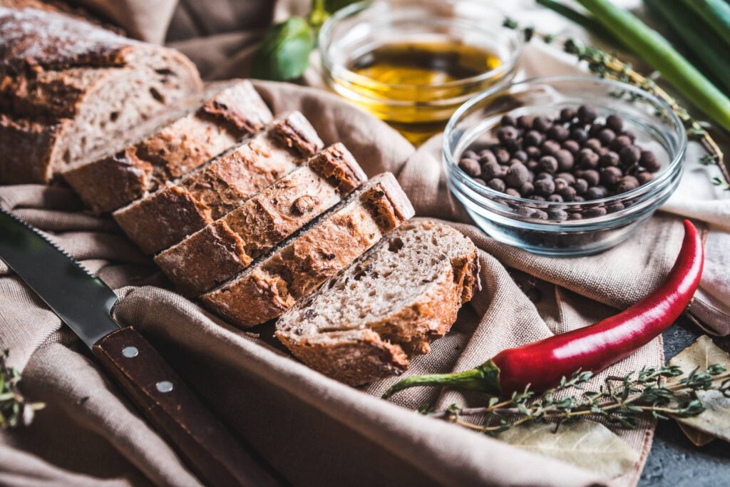 Fresh Slices of Country Bread Free Photo