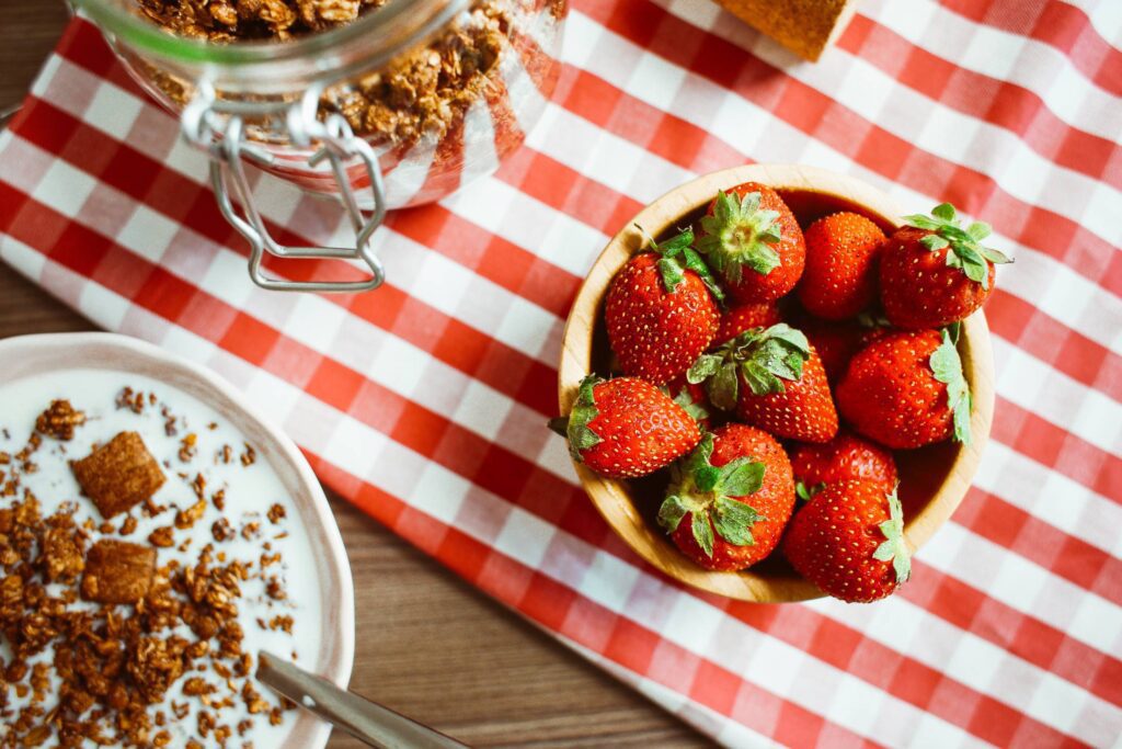 Fresh Strawberries Breakfast Free Photo