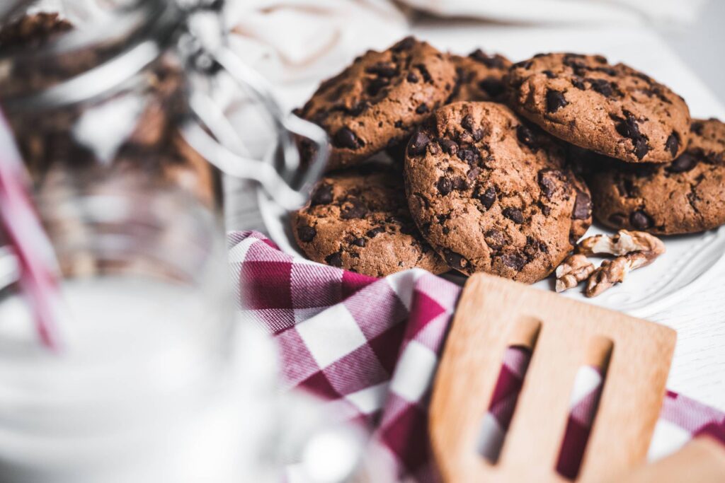 Freshly Baked Chocolate Cookies Free Photo