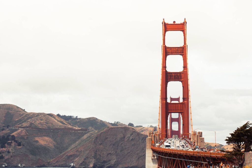 Front View of Golden Gate Bridge Free Photo