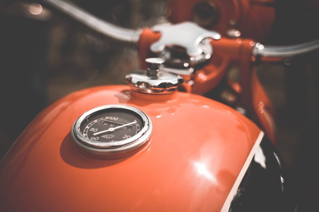 Fuel Tank on Old Retro Motorcycle Free Photo