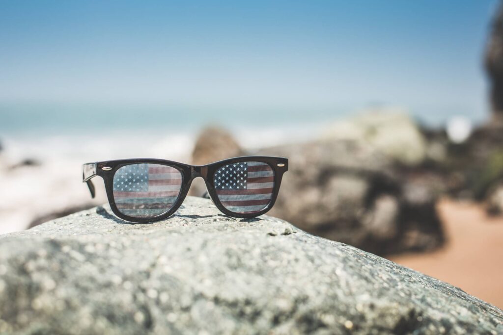 Funny USA America Flag Retro Sunglasses Free Photo