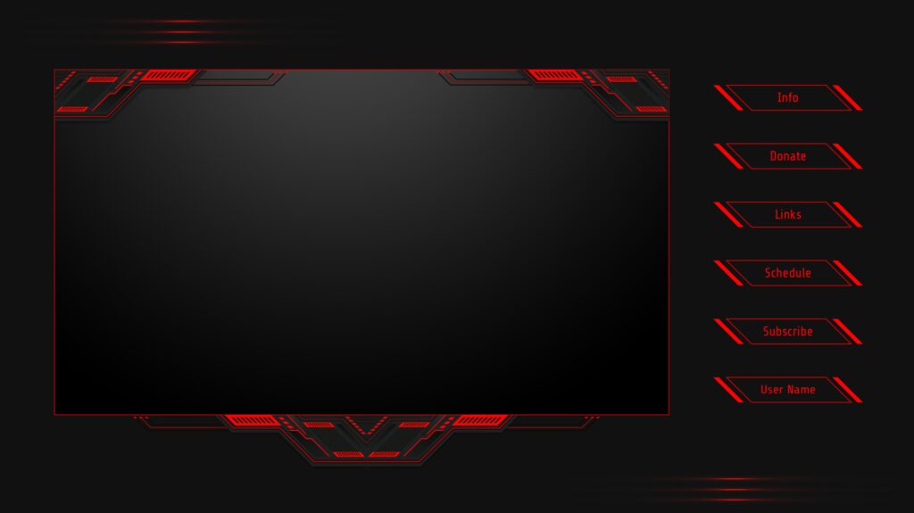 futuristic gaming background in Livestream Vector Free Vector