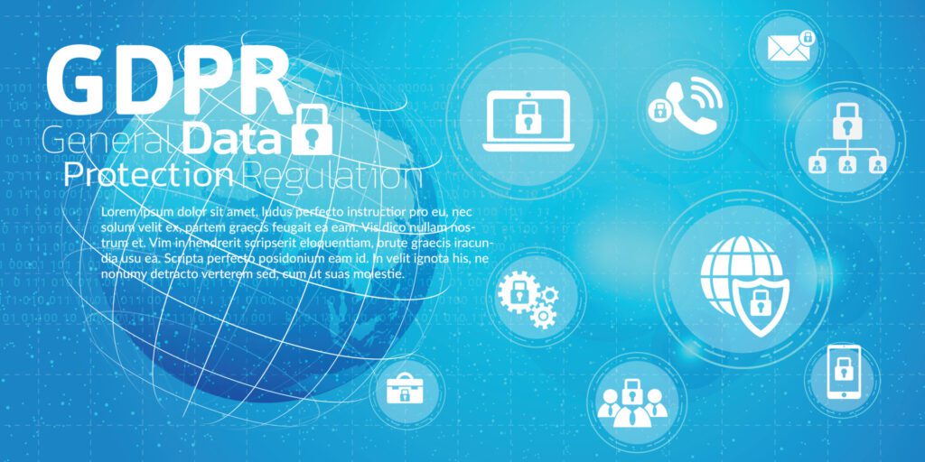 General Data Protection Regulation GDPR background Concept. Free Vector