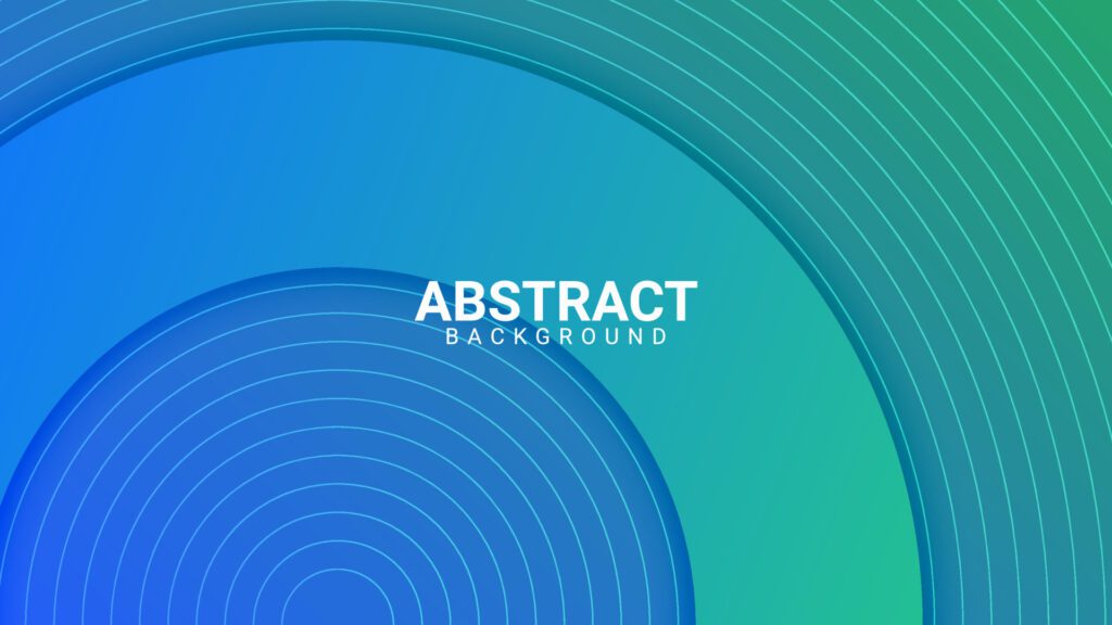 geometric abstract background with green and blue gradient lines Free Vector