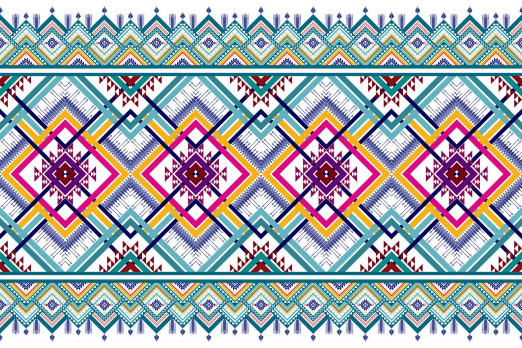 Geometric ethnic pattern design. Aztec fabric carpet mandala ornament chevron textile decoration wallpaper. Tribal turkey African Indian traditional embroidery vector illustrations background Free Vector and Free SVG