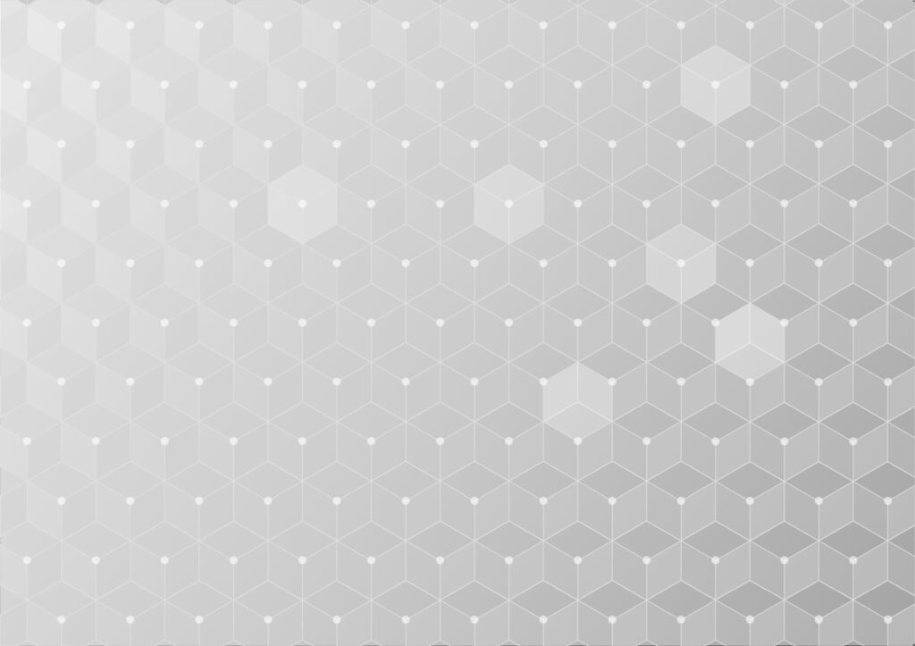 Geometric gray color isometric squares with line and dot abstract background Free Vector