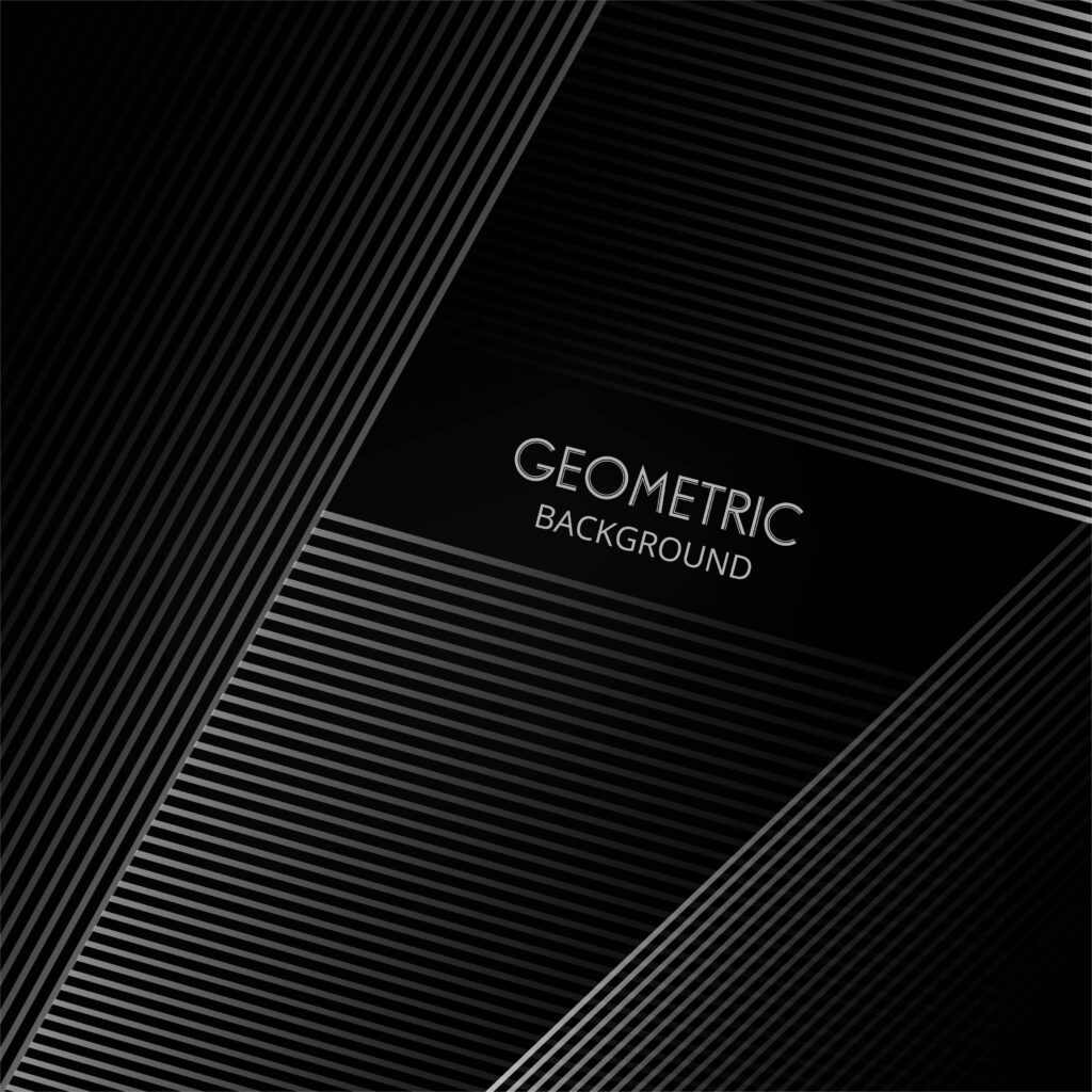 Geometric lines elegant shape on a black background vector Free Vector