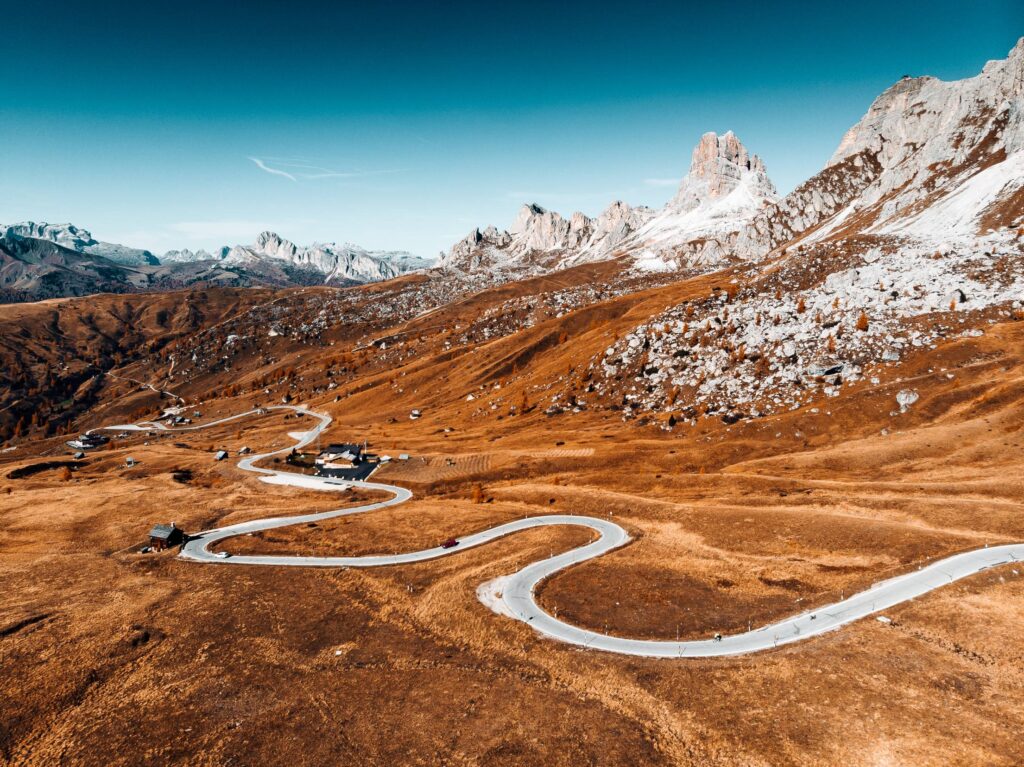 Giau Pass Mountain Road in Italy Free Photo