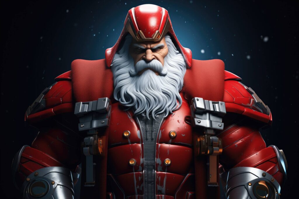 Giga Chad Santa Claus Stock Free