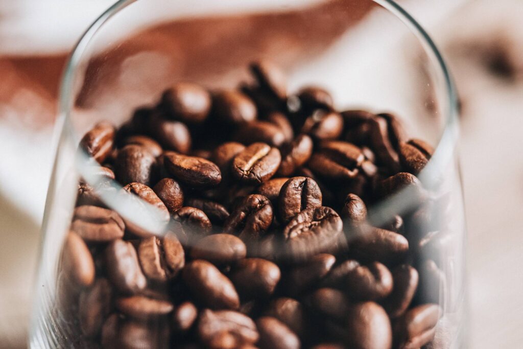 Glass of Coffee Beans Free Photo