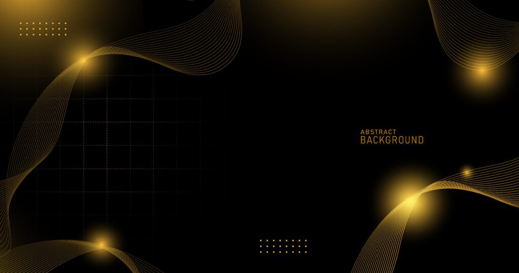 golden abstract background with solid black Free Vector