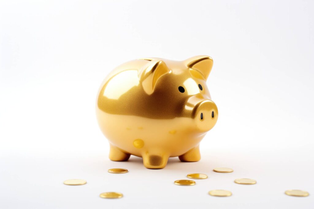 Golden Piggy Bank Stock Free