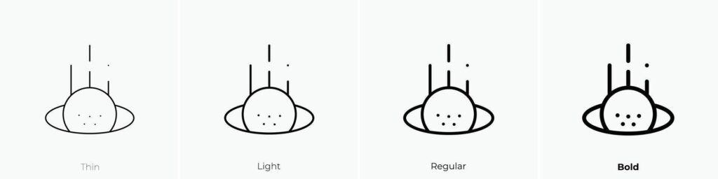 golf hole icon. Thin, Light, Regular And Bold style design isolated on white background Stock Free