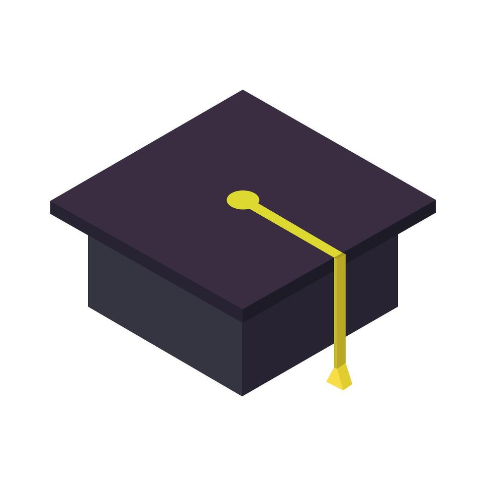 Graduation Hat Icon On White Background Stock Free