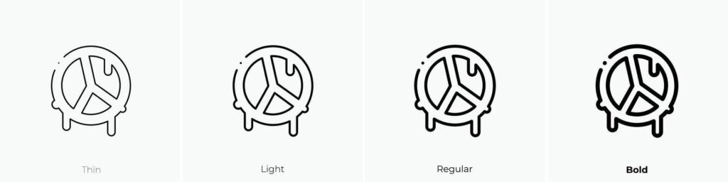 graffiti icon. Thin, Light, Regular And Bold style design isolated on white background Stock Free