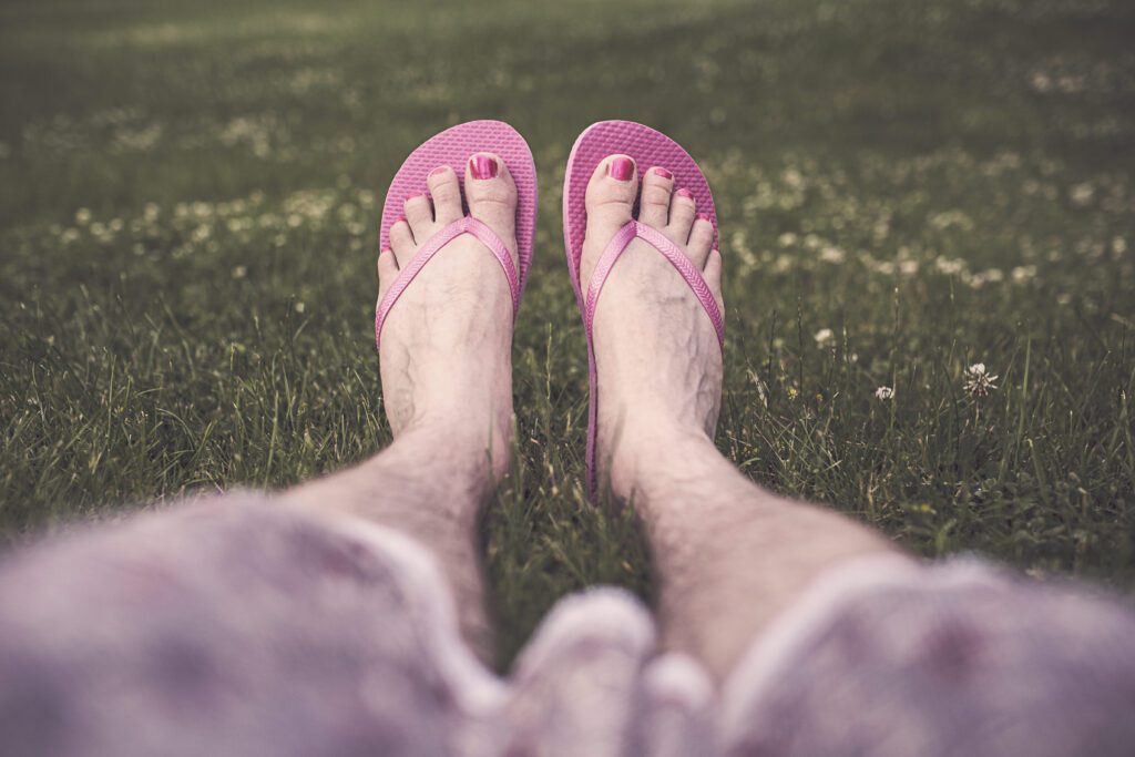 Man Wearing Sandals Free Stock Photo